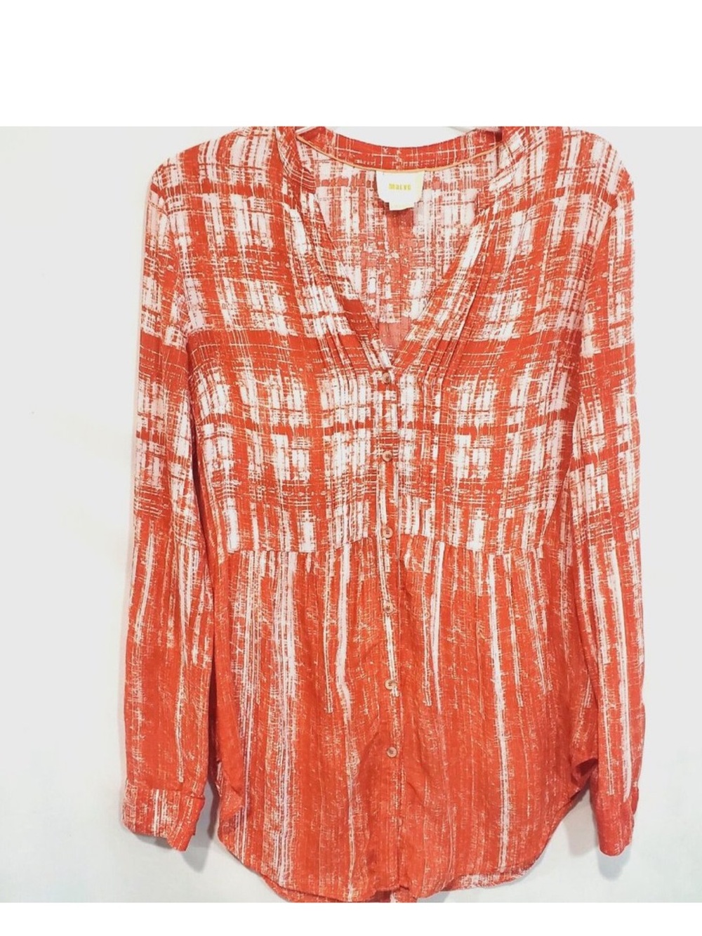 Anthropologie Maeve | Tie Dyed Button Down tunic Blouse 10